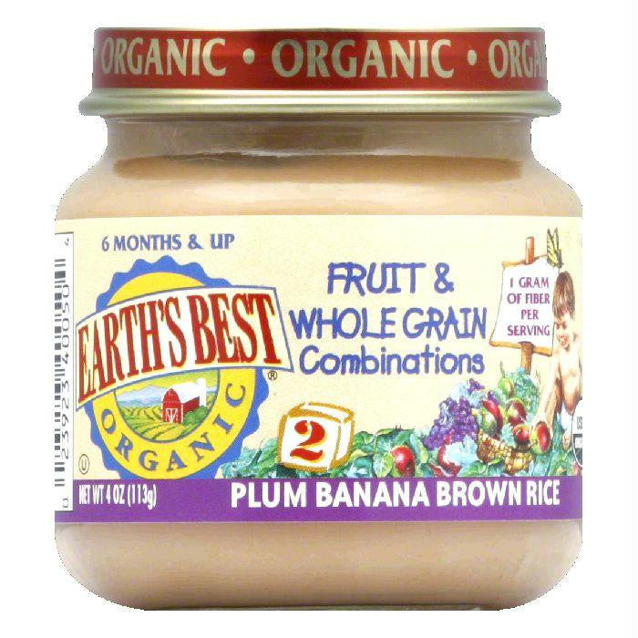 Earth's Best Fruit & Whole Grains Plumb Banana Rice, 4 OZ (Pack of 12)