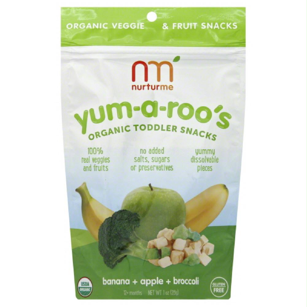 NurturMe 12+ Months Organic Banana + Apple + Broccoli Toddler Snacks, 1 Oz (Pack of 6)