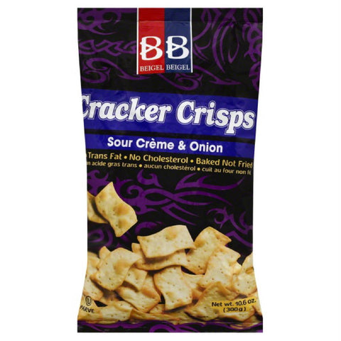 Bronner Bros Sour Creme & Onion Cracker Crisps, 10.6 Oz (Pack of 12)