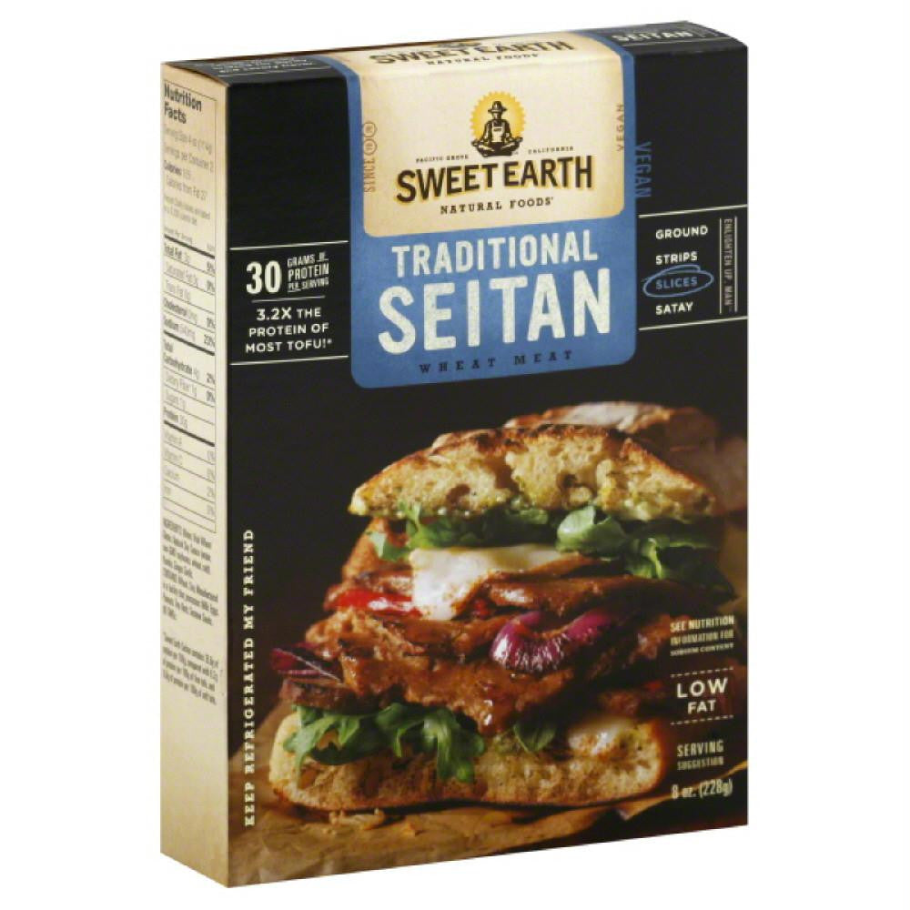 Sweet Earth Slices Traditional Seitan, 8 Oz (Pack of 6)