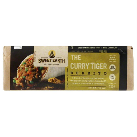 Sweet Earth The Curry Tiger Burrito, 7 Oz (Pack of 12)