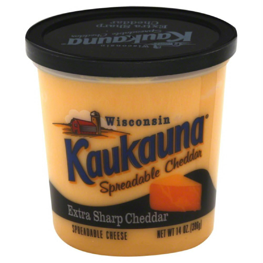 Kaukauna Extra Sharp Cheddar Spreadable Cheese, 14 Oz (Pack of 12)