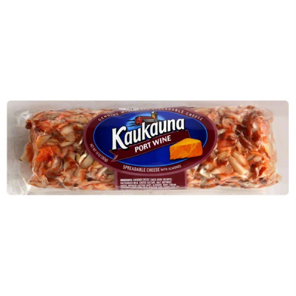 Kaukauna Port Wine with Almonds Spreadable Cheese, 10 Oz (Pack of 12)