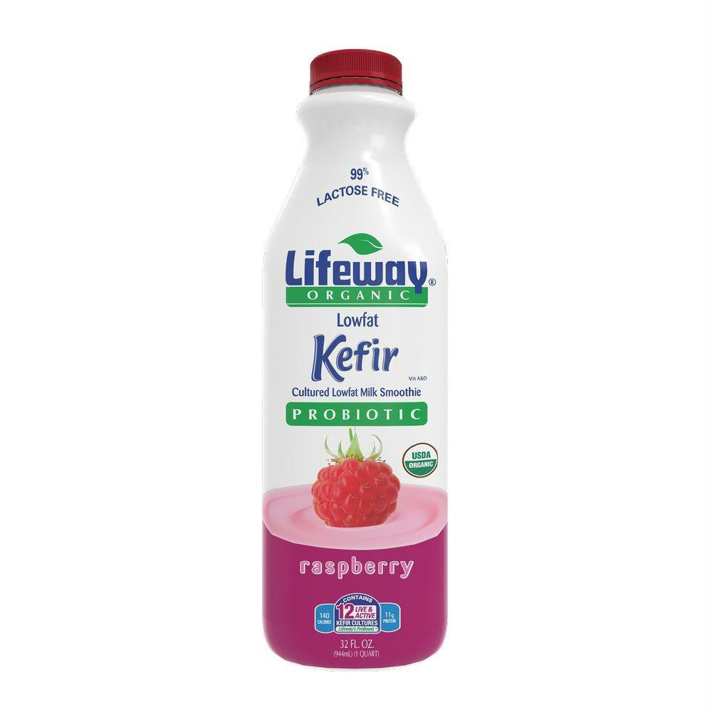 Lifeway Organic Low Fat Raspberry, 32 Oz (Pack of 6)