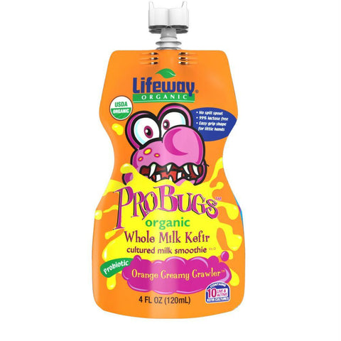 Lifeway ProBugs Orange Creamy Crawler - Single, 4 Oz (Pack of 12)