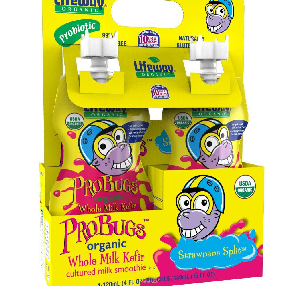 Lifeway ProBugs Strawnana Split, 4 Oz (Pack of 24)