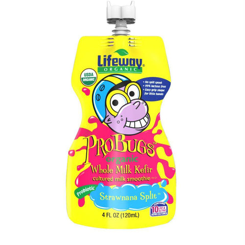 Lifeway ProBugs Strawnana Split - Single, 4 Oz (Pack of 12)