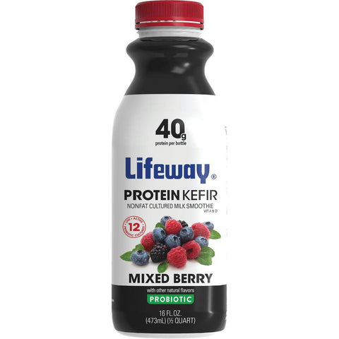 Lifeway Protein Kefir Mixed Berry, 16 Oz (Pack of 6)