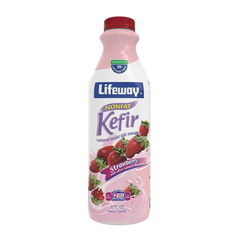 Lifeway Nonfat Strawberry, 32 Oz (Pack of 6)