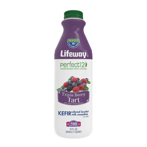 Lifeway Perfect 12 Triple Berry Tart, 32 Oz (Pack of 6)