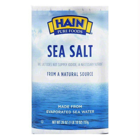 Hain Sea Salt, 26 OZ (Pack of 12)