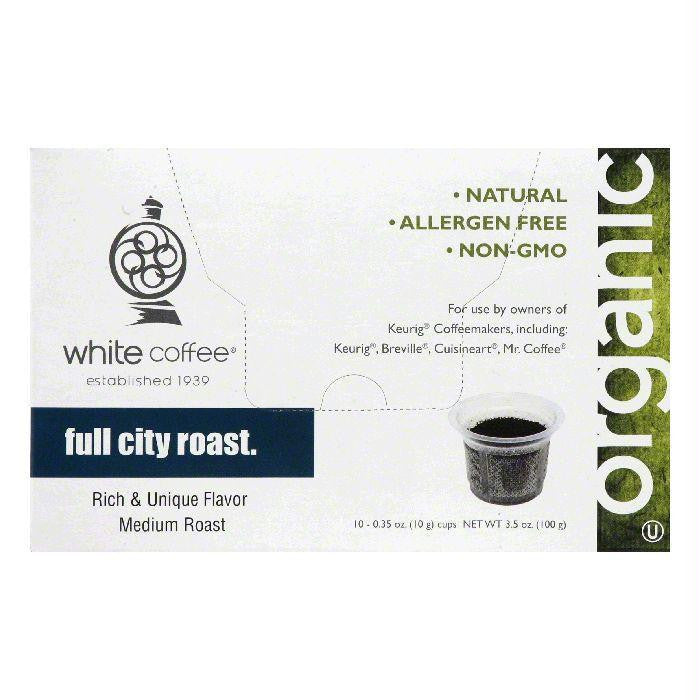 White Coffee Cups Full City Roast Medium Roast Coffee, 10 ea (Pack of 4)