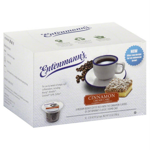 Entenmanns Cinnamon Crumb Cake Medium Roast Single Serve Cups Coffee, 10 Pc (Pack of 4)