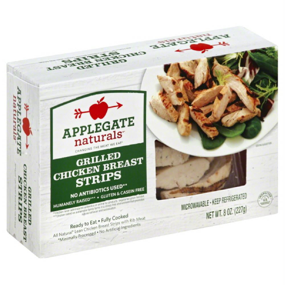 Applegate Grilled Chicken Breast Strips, 8 Oz (Pack of 12)