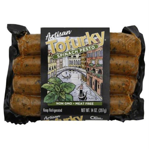 Tofurky Spinach Pesto Artisan Sausage, 14 Oz (Pack of 5)