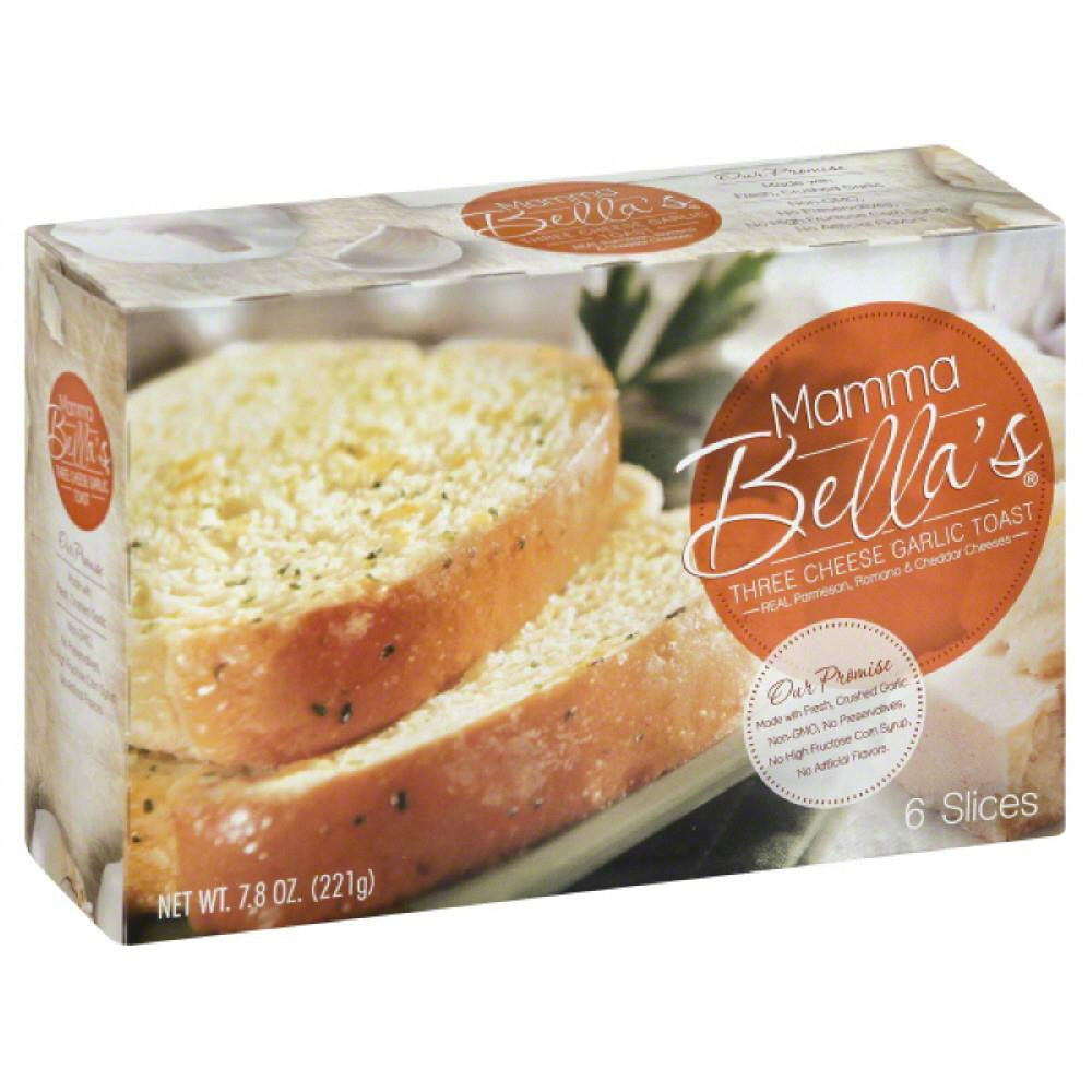 Mamma Bellas Three Cheese Garlic Toast, 7.8 Oz (Pack of 8)