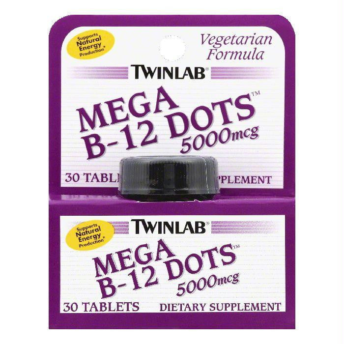 TwinLab Tablets 5000 mcg Mega B-12 Dots, 30 ea