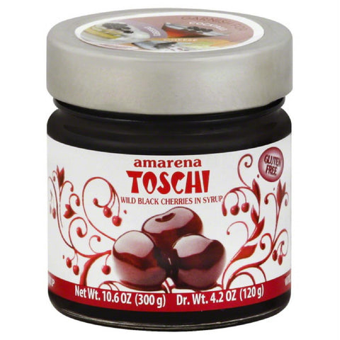 Amarena Toschi Wild Black Cherries in Syrup, 10.6 Oz (Pack of 6)