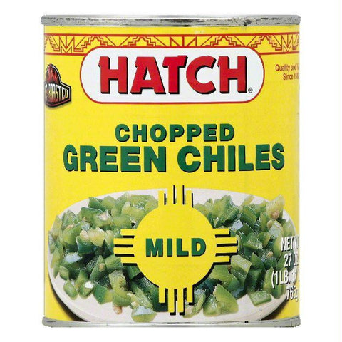 Hatch Mild Fire Roasted Chopped Green Chiles, 27 OZ (Pack of 6)