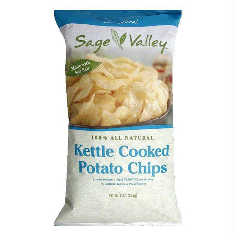 Sage Valley Kettle Cooked Potato Chips, 9 Oz (Pack of 12)