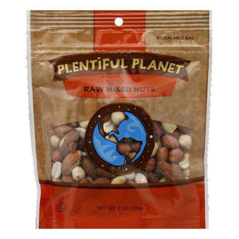 Plentiful Planet Raw Mix Nut Bag, 6 OZ (Pack of 6)