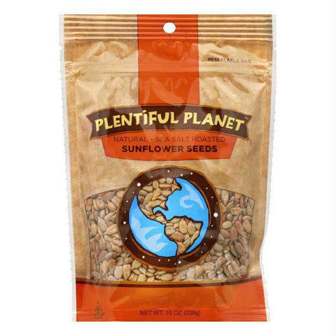 Plentiful Planet Sea Salt Roasted Sunflower Seeds, 10 Oz (Pack of 6)