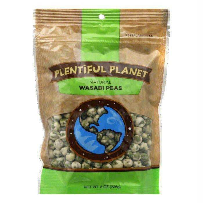 Plentiful Planet Snck Wasabi Pea Bag, 8 OZ (Pack of 6)