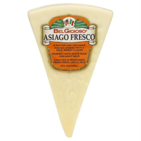 BelGioioso Asiago Fresco Cheese, 8 Oz (Pack of 12)