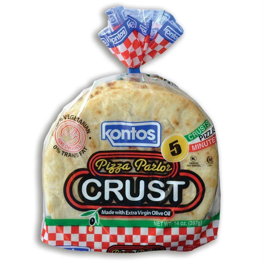 Kontos Pizza Parlor Crust, 5 Ct (Pack of 12)