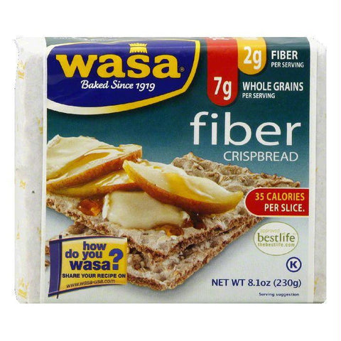 Wasa Crispbread Fiber Rye, 8.1 OZ (Pack of 12)