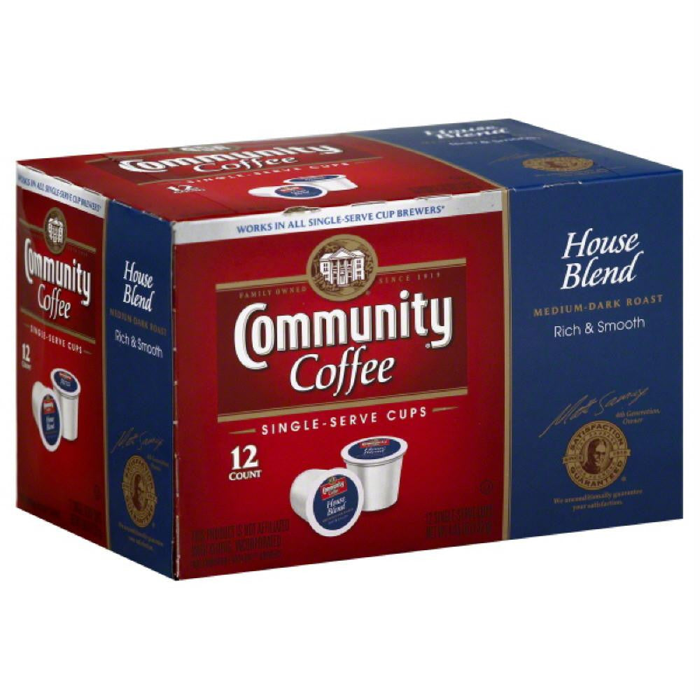 Community House Blend Medium Dark Roast Single-Serve Cups Coffee, 12 Pc (Pack of 6)