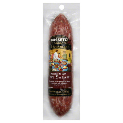 Busseto Dry Rosette de Lyon Salami, 8 Oz (Pack of 15)