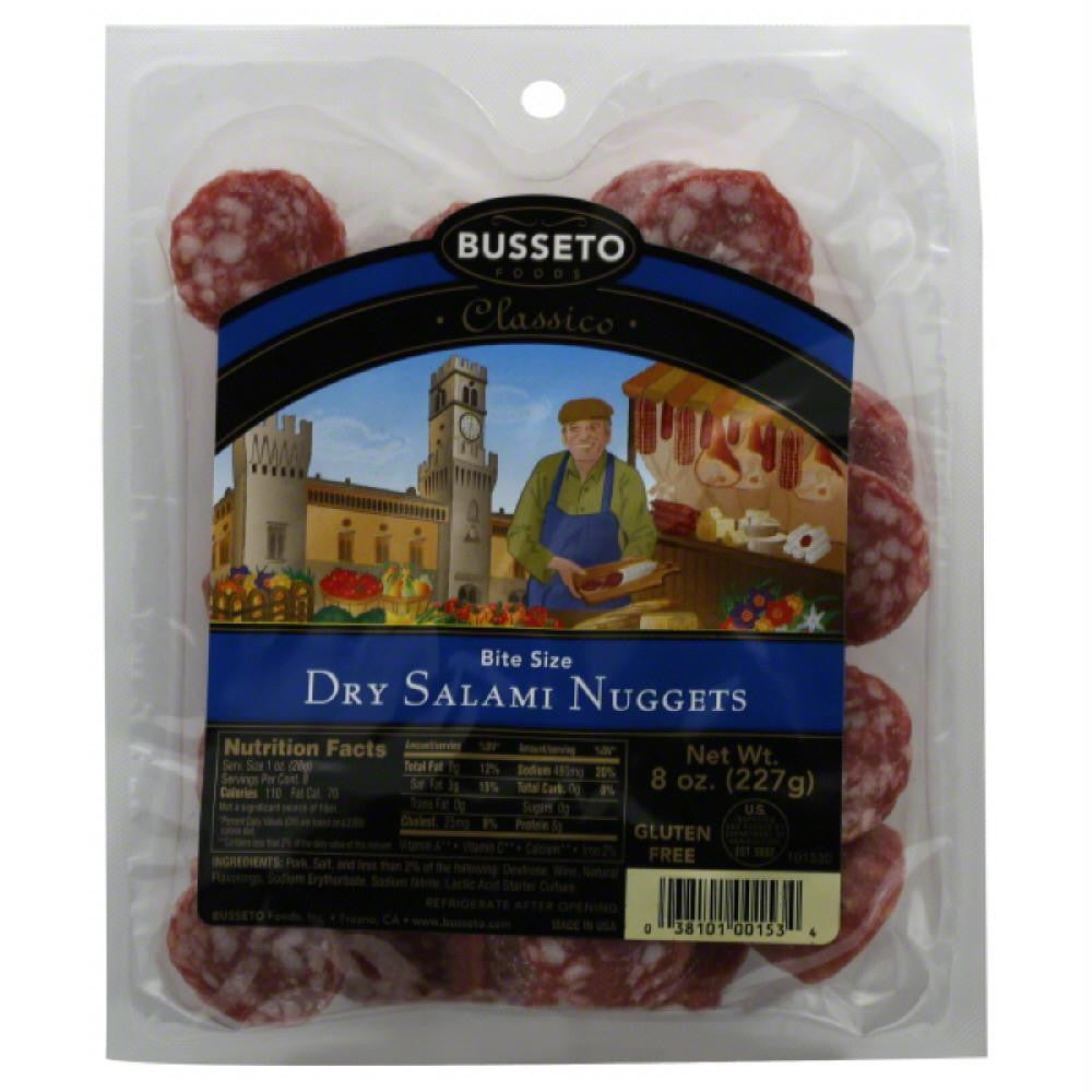 Busseto Bite Size Dry Nuggets Salami, 8 Oz (Pack of 12)