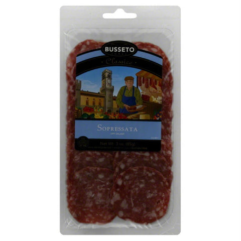 Busseto Dry Salami Sopressata, 3 Oz (Pack of 12)