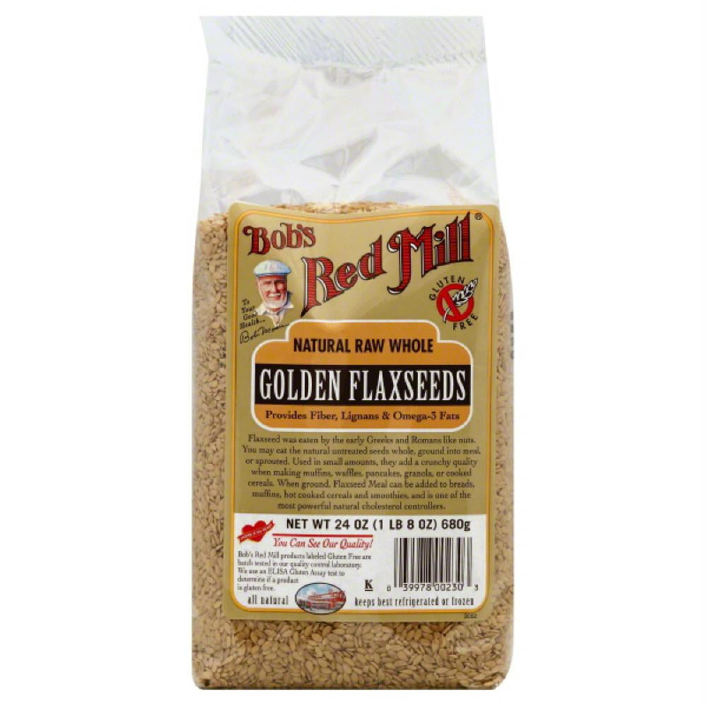 Bobs Red Mill Natural Raw Whole Golden Flaxseeds, 24 Oz (Pack of 4)