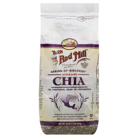 Bobs Red Mill Chia Whole Seed, 16 Oz (Pack of 4)