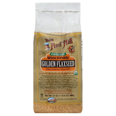 Bobs Red Mill Natural Raw Whole Golden Flaxseed, 24 Oz (Pack of 4)