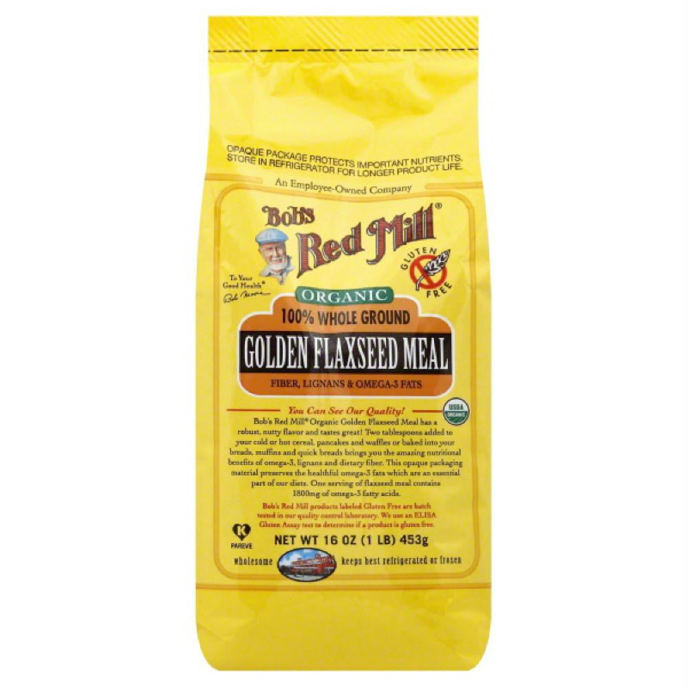 Bobs Red Mill 100% Whole Ground Golden Flaxseed Meal, 16 Oz (Pack of 4)