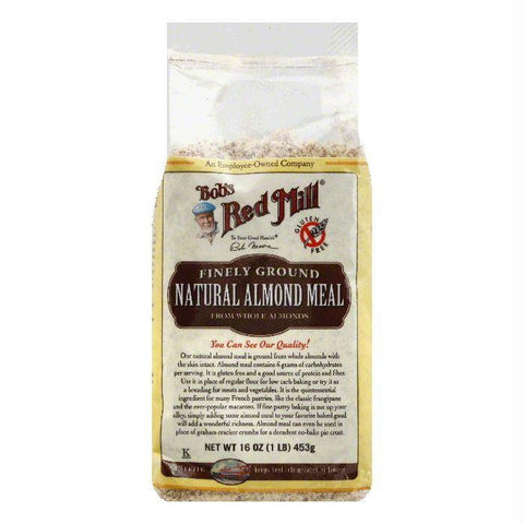 Bobs Red Mill Finely Ground Natural Almond Meal, 16 OZ (Pack of 4)