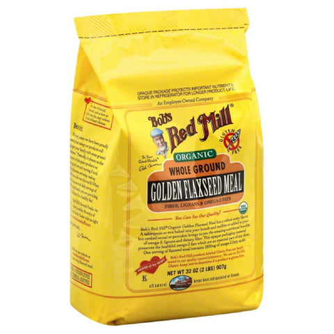 Bobs Red Mill Golden Flaxseed Meal Whole Ground, 32 Oz (Pack of 4)