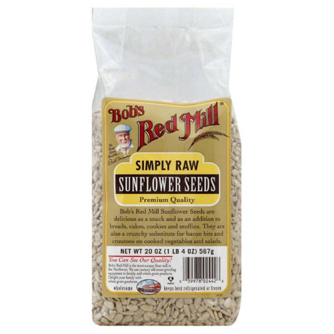 Bobs Red Mill Simply Raw Sunflower Seeds, 20 Oz (Pack of 4)