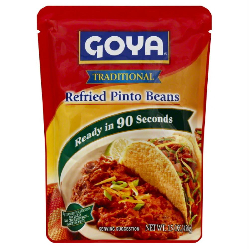 Goya Traditional Refried Pinto Beans, 15 Oz (Pack of 12)