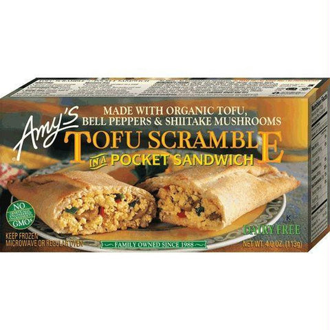 Amy's Tofu Scramble Pocket, 4 Oz (Pack of 12)