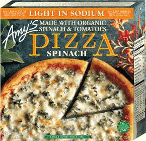 Amys Light in Sodium - Single Serve  Spinach Pizza , 7.2 Oz (Pack of 12)