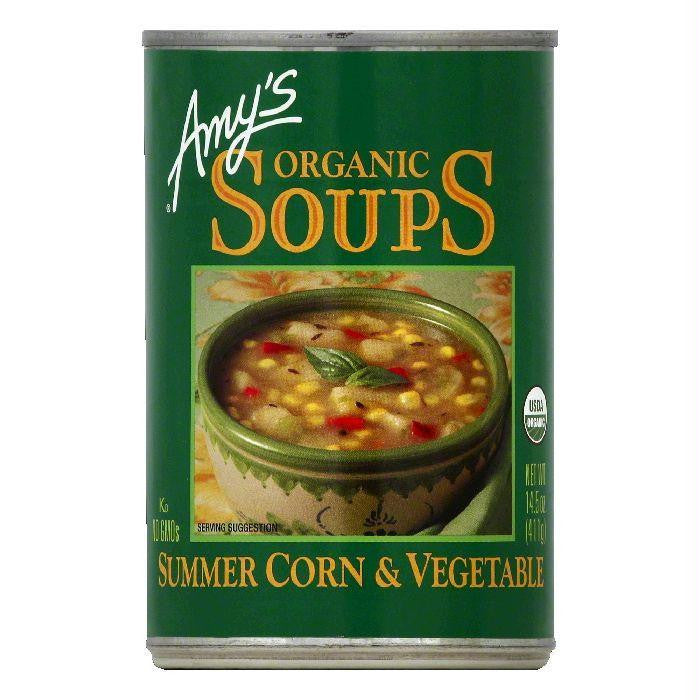 Amys Summer Corn & Vegetable Soup, 14.5 OZ (Pack of 12)