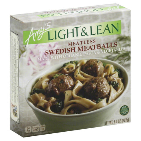 Amys Meatless Swedish Meatballs, 8 Oz (Pack of 12)