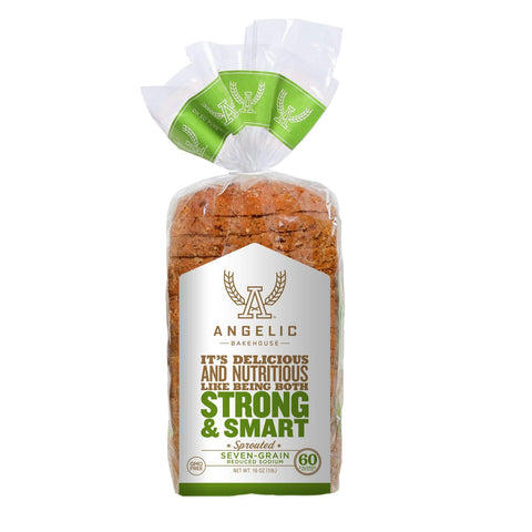 Angelic Bakehouse Seven-Grain Sprouted Reduced Sodium Bread, 16 Oz (Pack of 8)