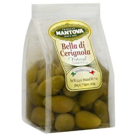 Fratelli Mantova Bella Di Cerignola Natural Whole Olives, 7 Oz (Pack of 6)