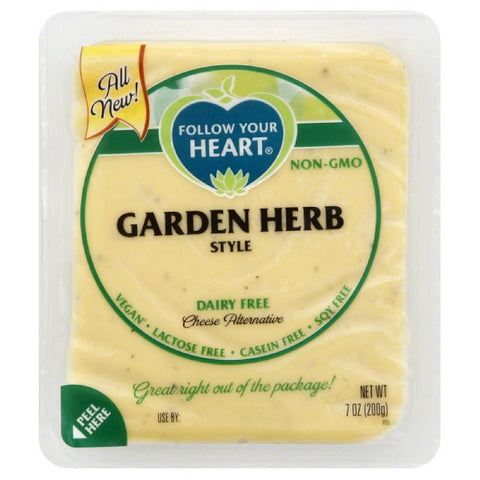 Follow Your Heart Garden Herb Style Dairy Free Cheese Alternative, 7 Oz (Pack of 13)