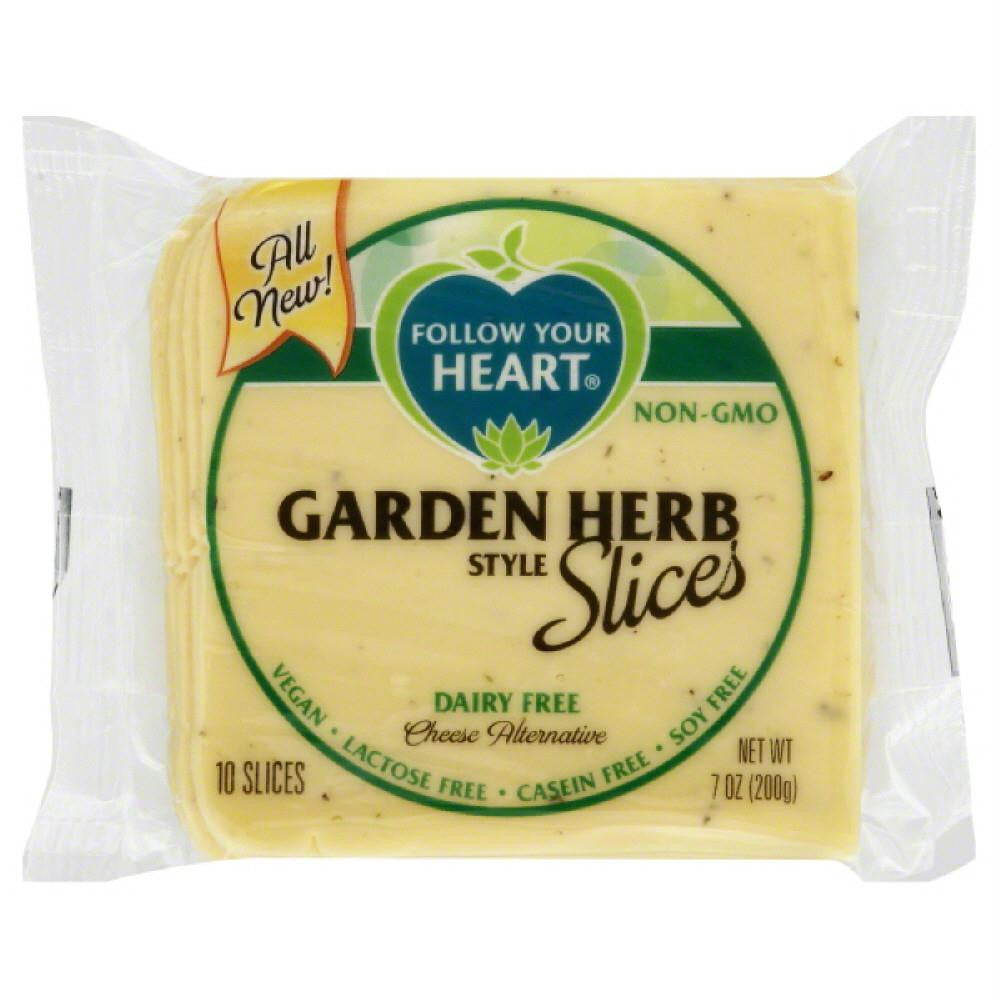 Follow Your Heart Dairy Free Garden Herb Style Slices Cheese Alternative, 7 Oz (Pack of 12)